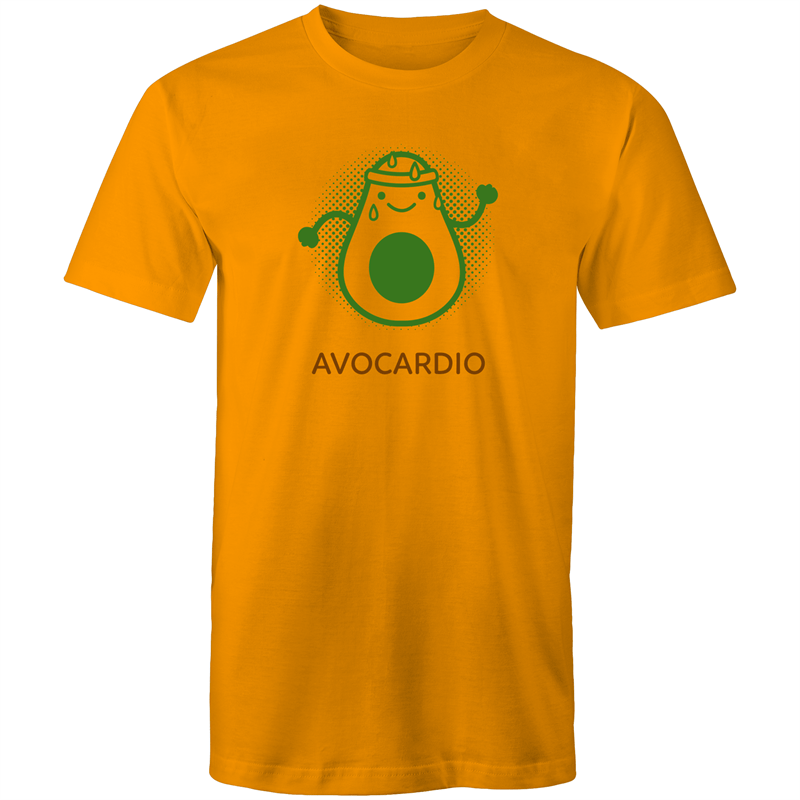 Avocardio - Short Sleeve T-shirt Orange Fitness T-shirt Fitness Mens Womens