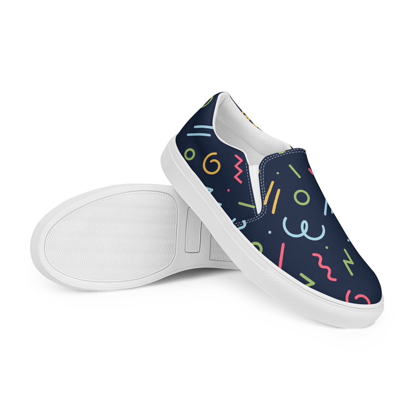 Squiggles - Men’s slip-on canvas shoes Mens Slip On Shoes