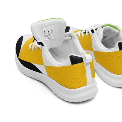 Yellow, Green And Black Geometric - Women’s athletic shoes Womens Athletic Shoes