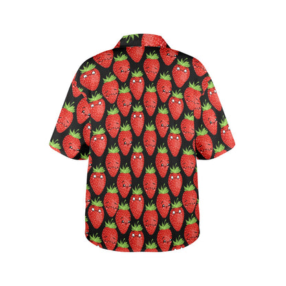 Strawberry Characters - Womens Hawaiian Shirt