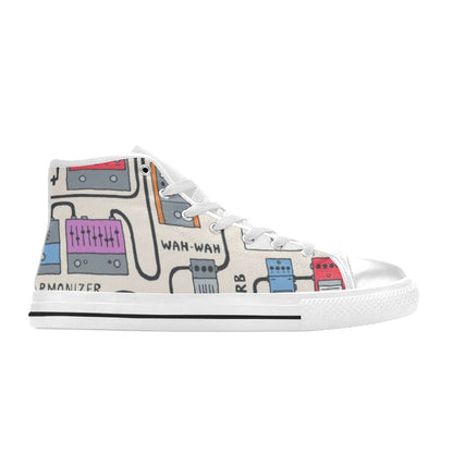 Guitar Pedals - Women's High Top Canvas Shoes