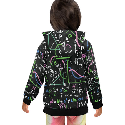 Equations In Green And Pink - Junior Girls Zip Up Hoodie