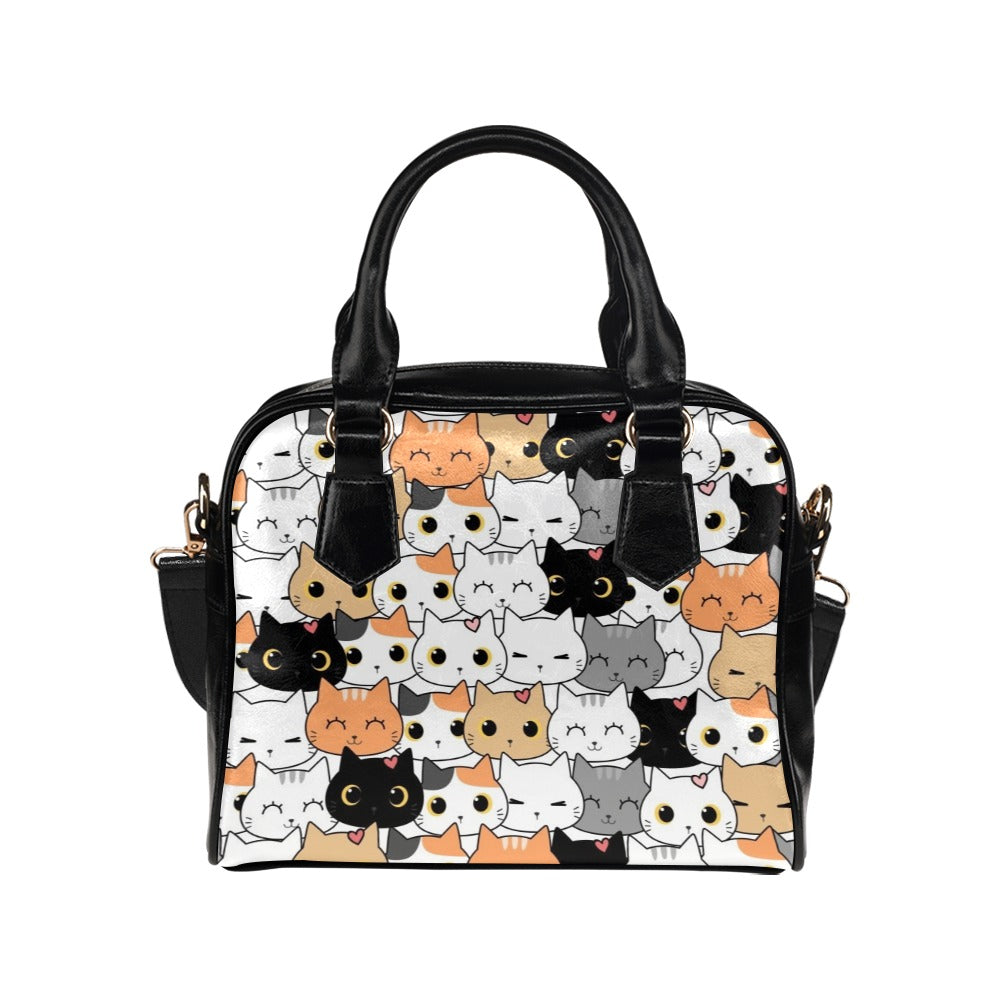 Cute Cartoon Cats - Shoulder Handbag