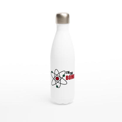 I'm The Bomb, Atom - White 17oz Stainless Steel Water Bottle Default Title White Water Bottle Globally Fulfilled Science