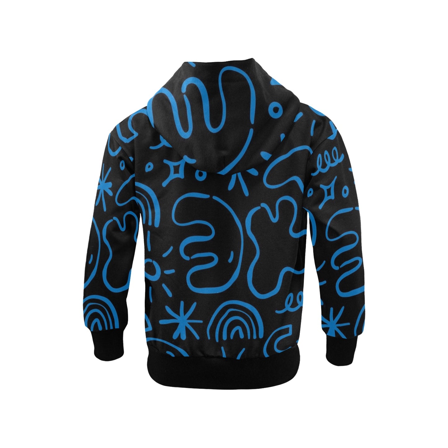 Blue Squiggle - Senior Boys Zip Up Hoodie