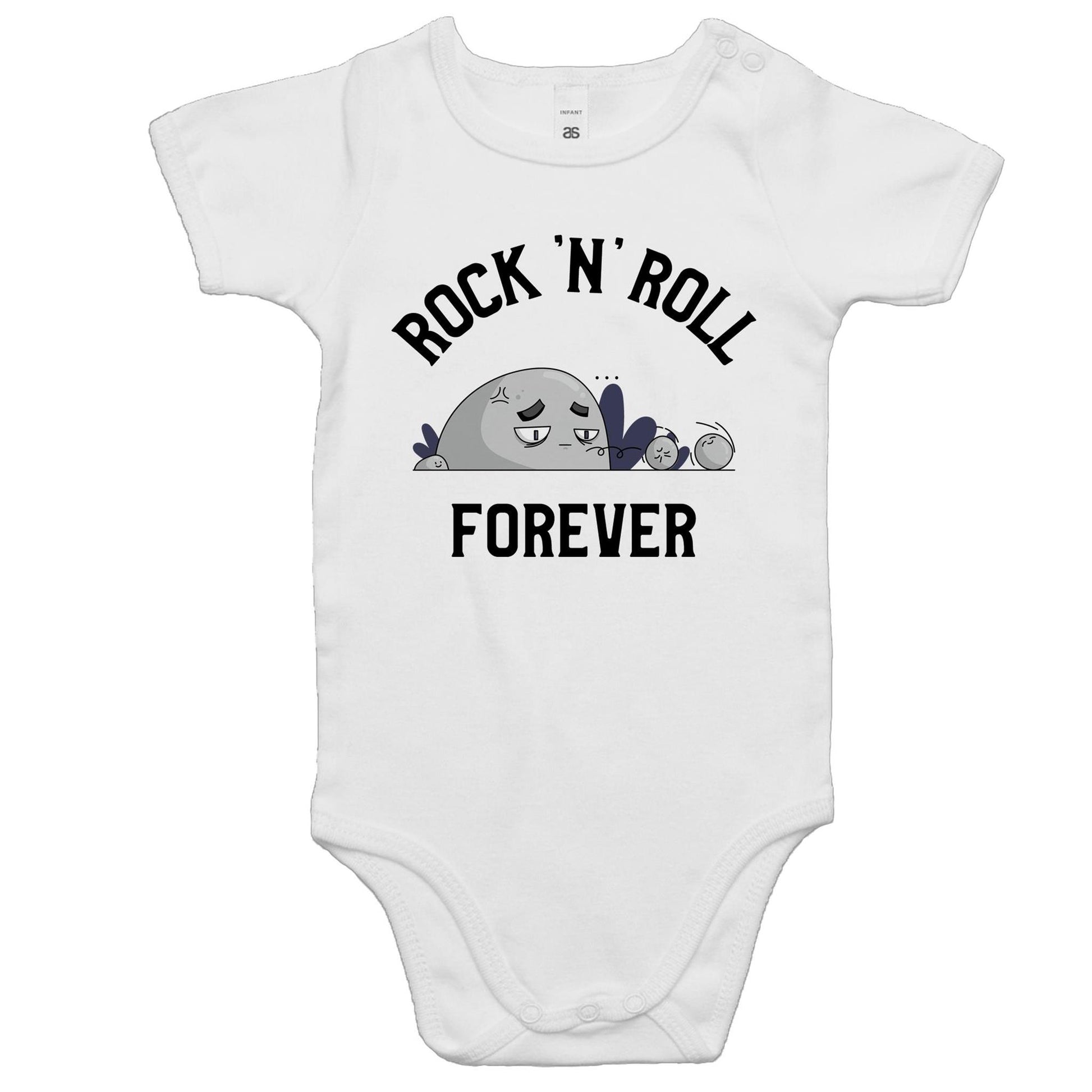 Rock 'N' Roll Forever - Baby Bodysuit White Baby Bodysuit Music