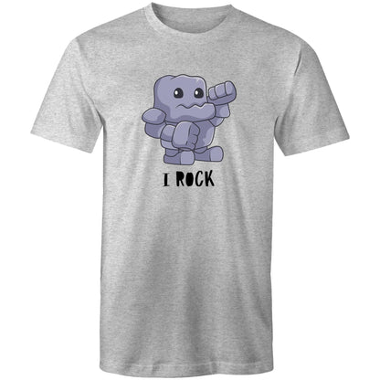 I Rock - Mens T-Shirt Grey Marle Mens T-shirt Music