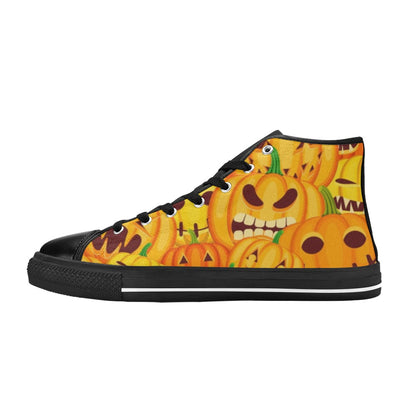 Halloween Pumpkins - Women's High Top Canvas Shoes