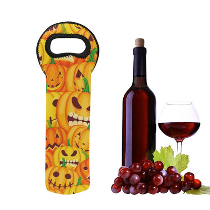 Halloween Pumpkins - Neoprene Wine Bag