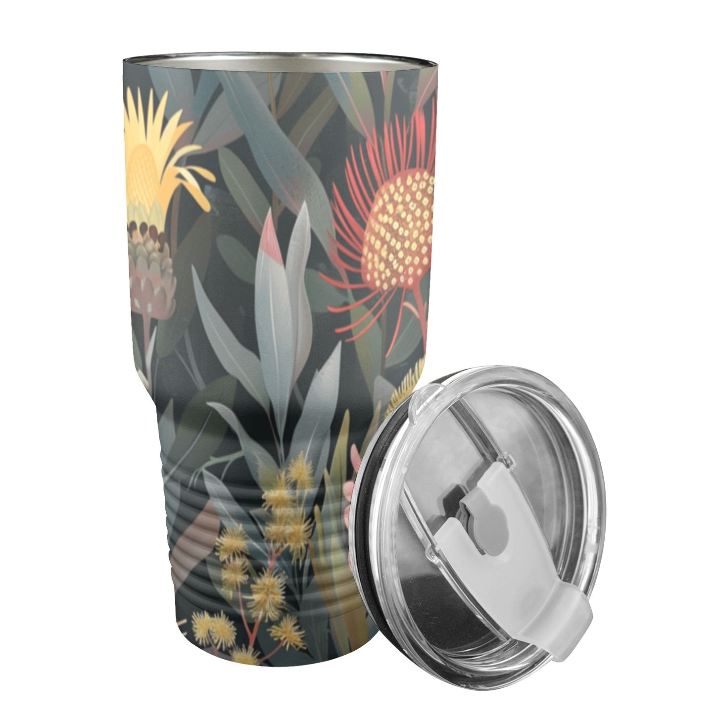 Australian Native Flowers - 30oz Insulated Stainless Steel Mobile Tumbler