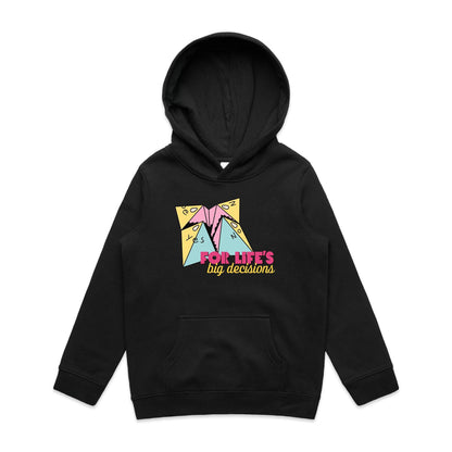 For Life's Big Decisions - Youth Supply Hood Black Kids Hoodie