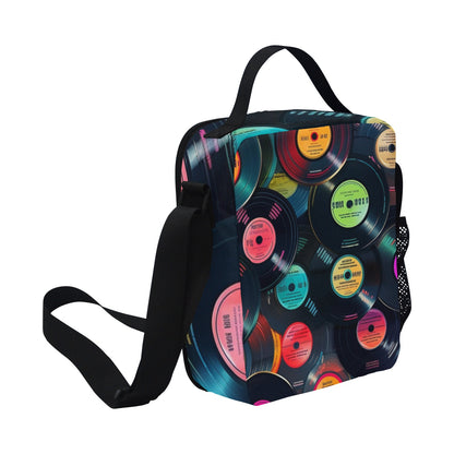 Retro Vinyl Records - Crossbody Lunch Bag for Kids Kids Crossbody Lunch Bag