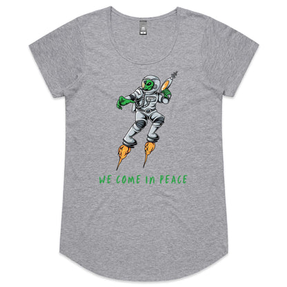 Alien, We Come In Peace - Womens Scoop Neck T-Shirt