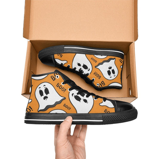 Ghost Boo - Men's High Top Canvas Shoes