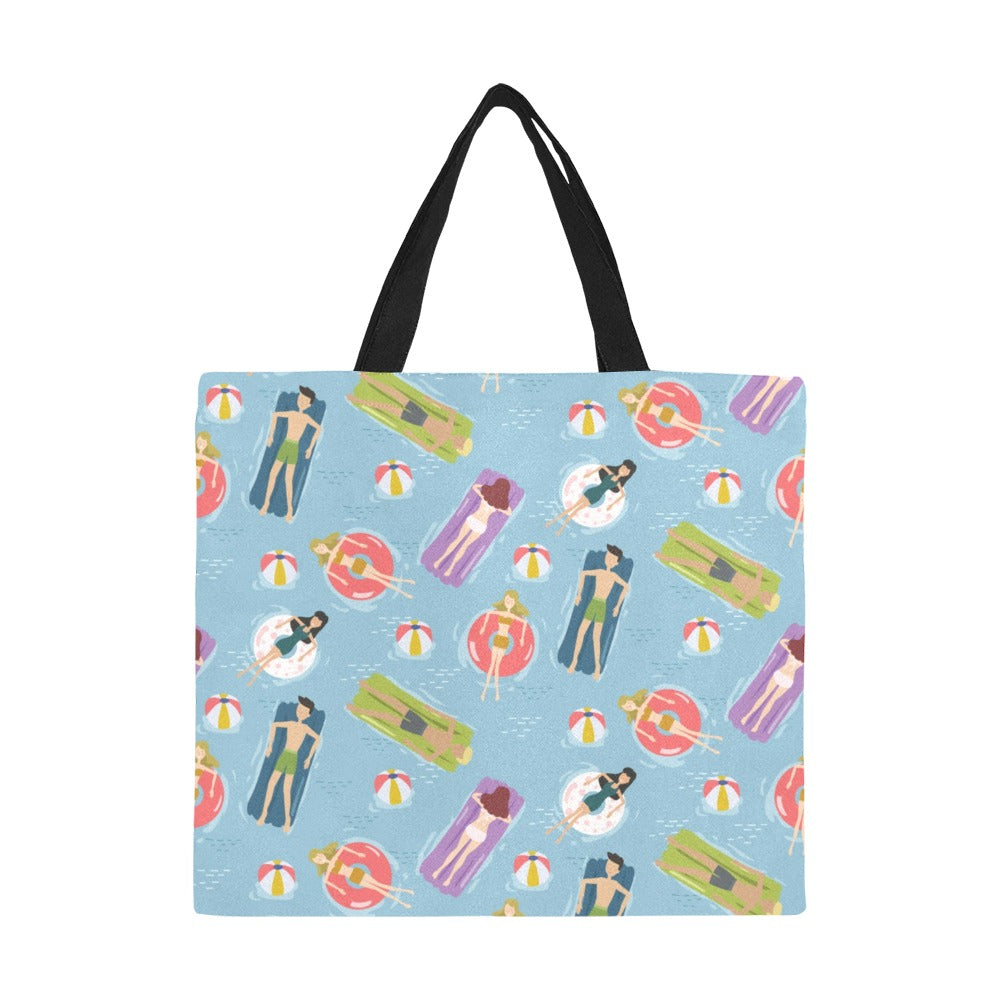 Beach Float - Full Print Canvas Tote Bag Full Print Canvas Tote Bag