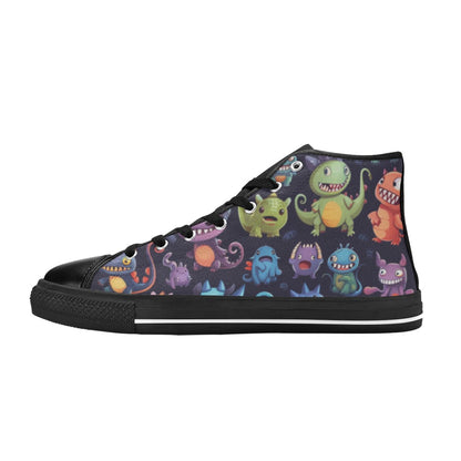 Monster Mania - Women's High Top Canvas Shoes