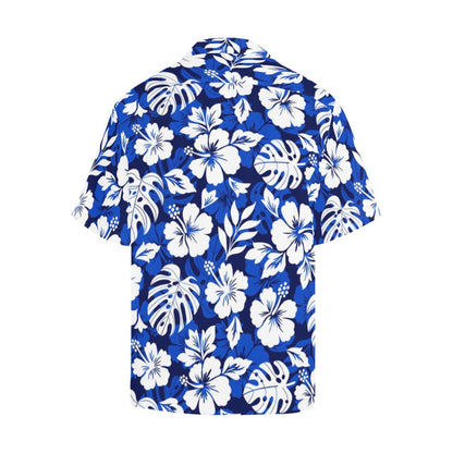 Blue Hawaiian Floral - Hawaiian Shirt