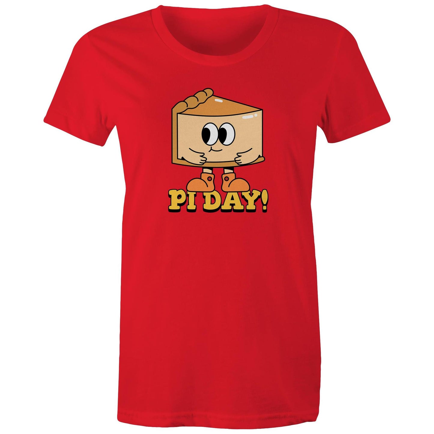 Pi Day - Womens T-shirt Red Womens T-shirt Maths Printed In Australia