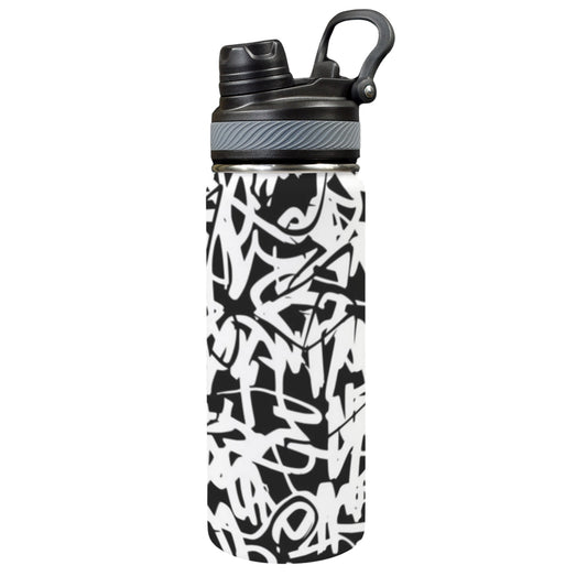 Graffiti - Insulated Water Bottle with Dual-Use Lid (18oz)