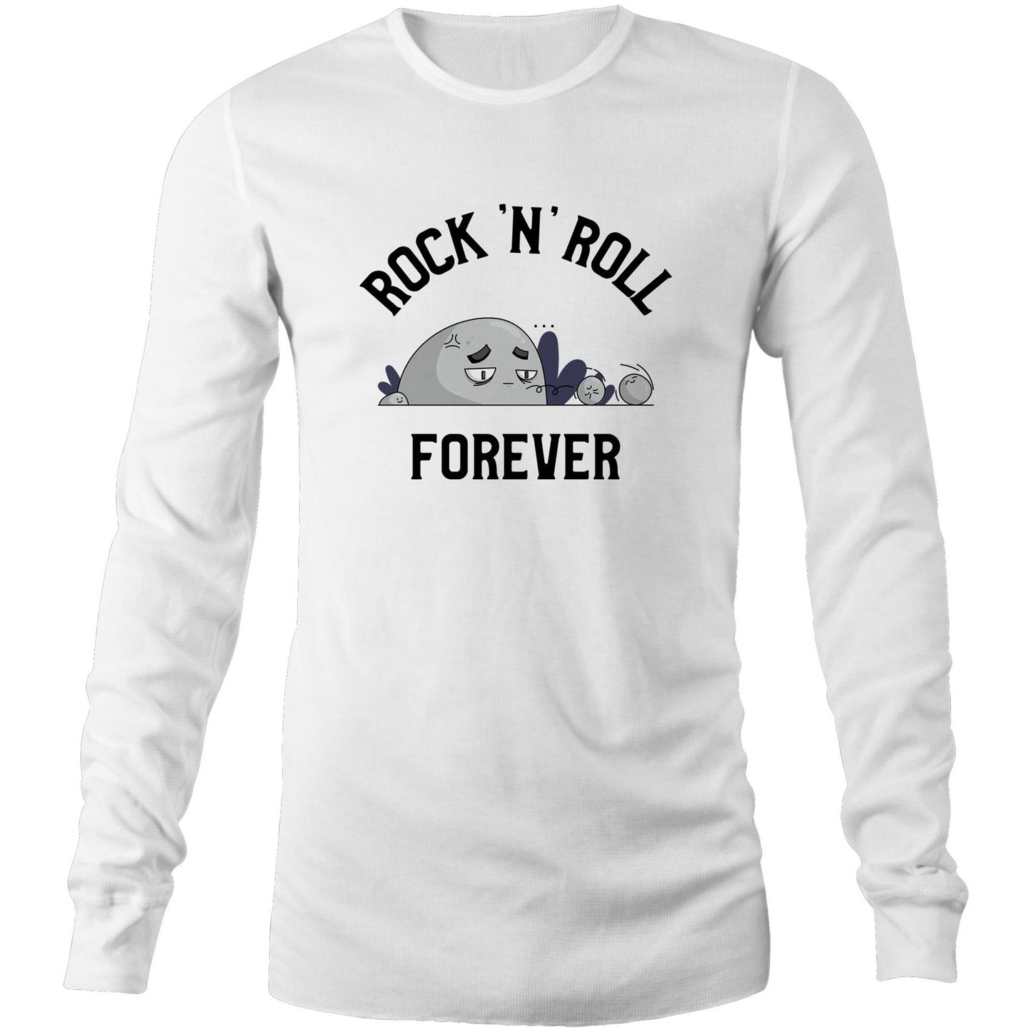 Rock 'N' Roll Forever - Long Sleeve T-Shirt White Unisex Long Sleeve T-shirt Music