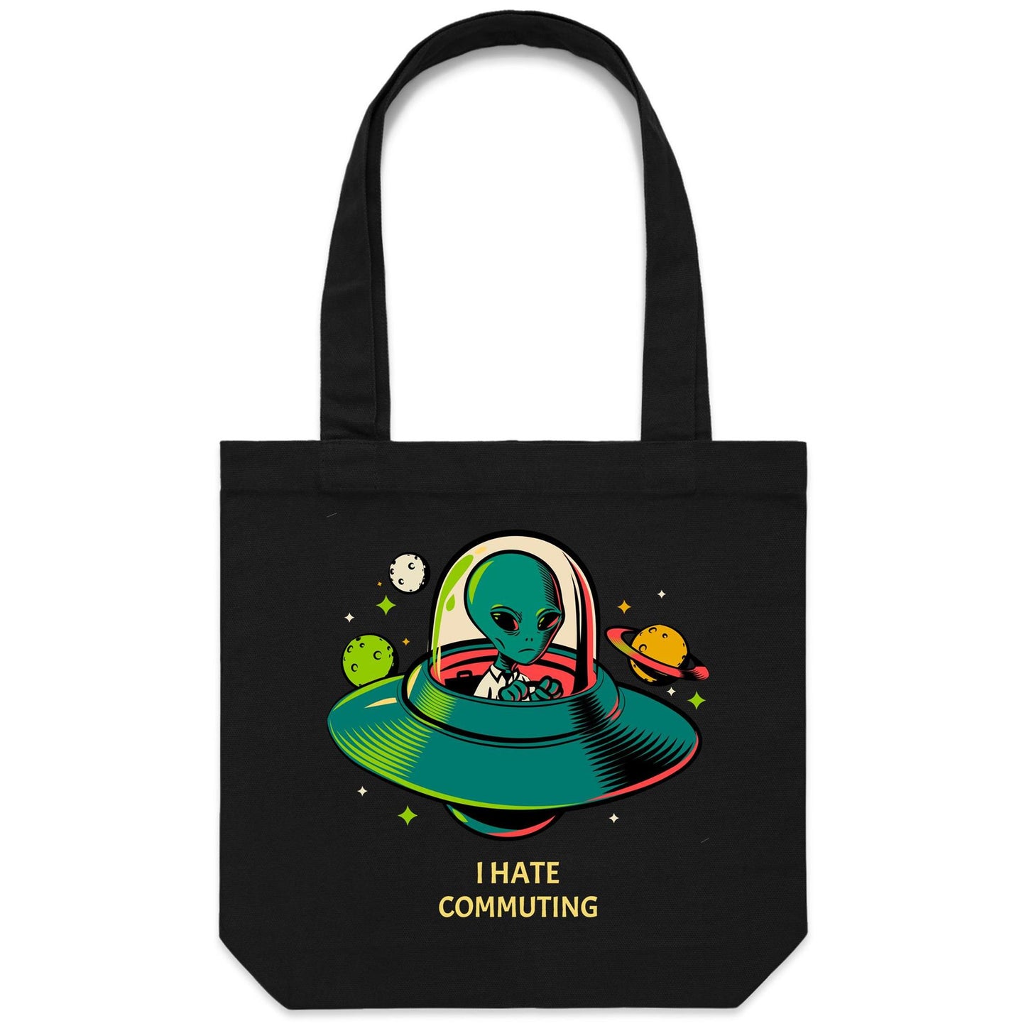 Alien Commute - Canvas Tote Bag