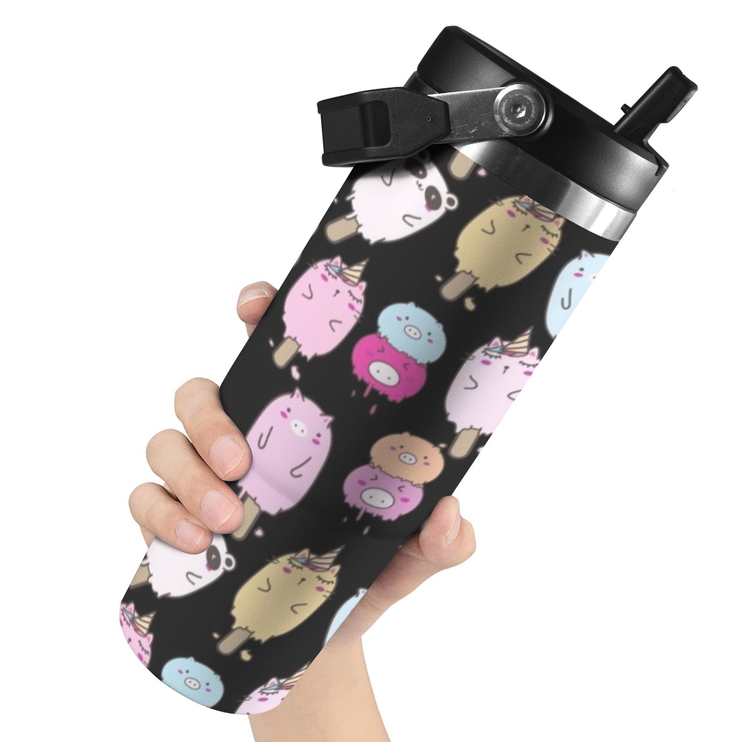 Cute Animal Ice Blocks - 30oz Tumbler with Top Handle