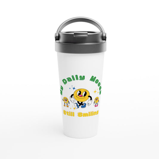 My Daily Moods - White 15oz Stainless Steel Travel Mug Default Title Travel Mug Funny Globally Fulfilled