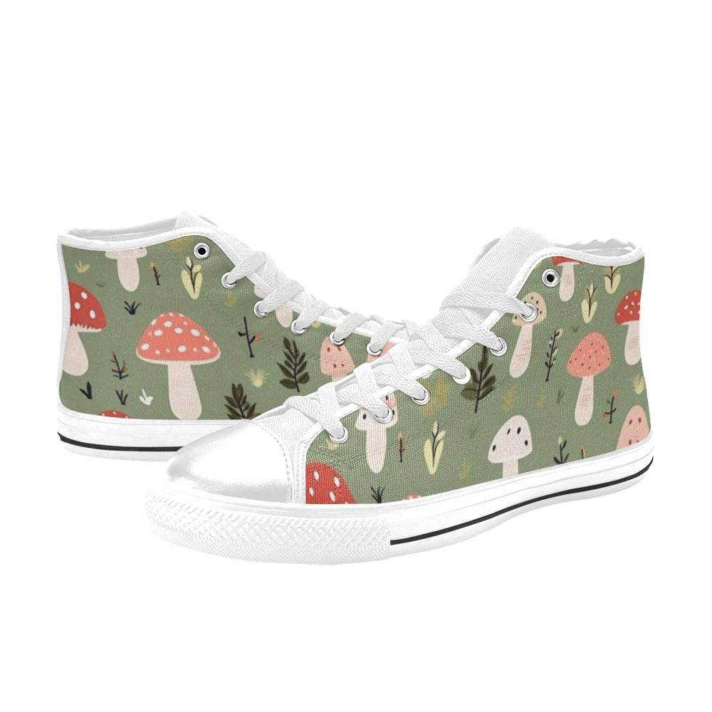 Toadstools - Women's High Top Canvas Shoes