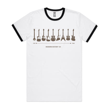 Guitar Timeline - Staple Ringer Tee