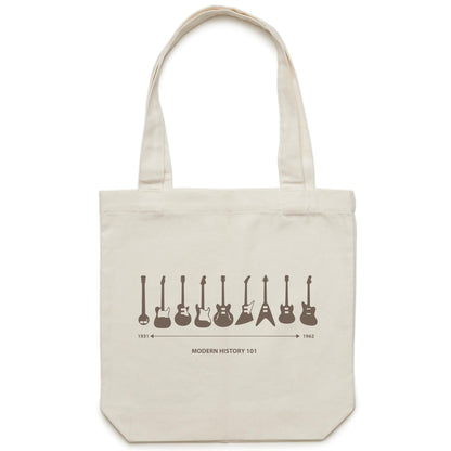 Guitar Timeline - Canvas Tote Bag