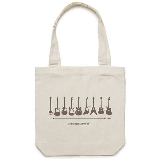 Guitar Timeline - Canvas Tote Bag