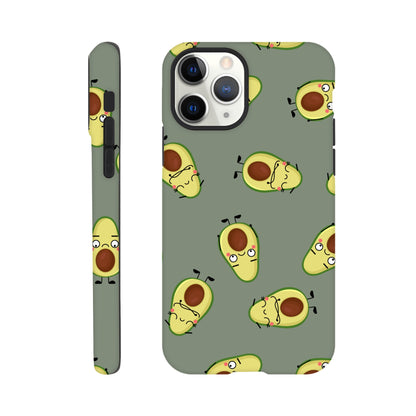 Avocado Characters - Phone Tough Case iPhone 11 Pro Phone Case food Globally Fulfilled