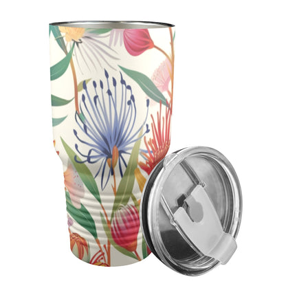 Australian Native Flora - 30oz Insulated Stainless Steel Mobile Tumbler