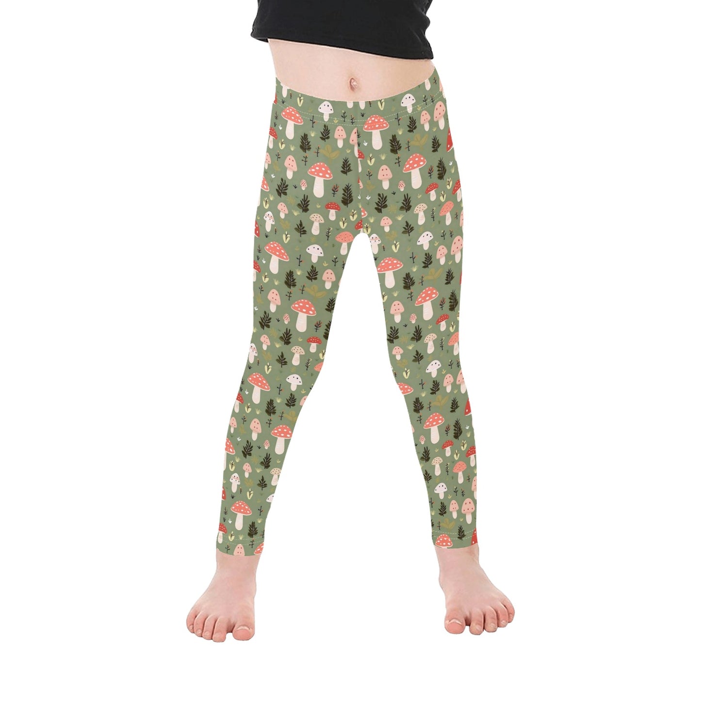 Mushroom Garden - Kid's Ankle Length Leggings