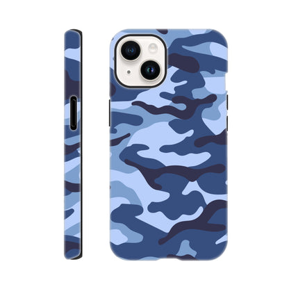 Blue Camouflage - Phone Tough Case iPhone 14 Phone Case Globally Fulfilled