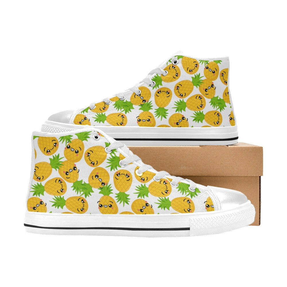 Cool Pineapples - Men's High Top Canvas Shoes