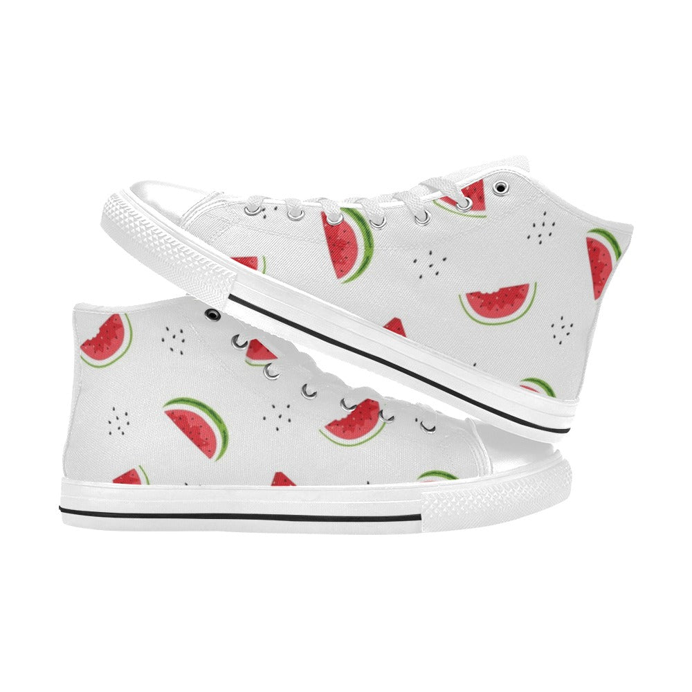 Watermelon - Men's High Top Canvas Shoes