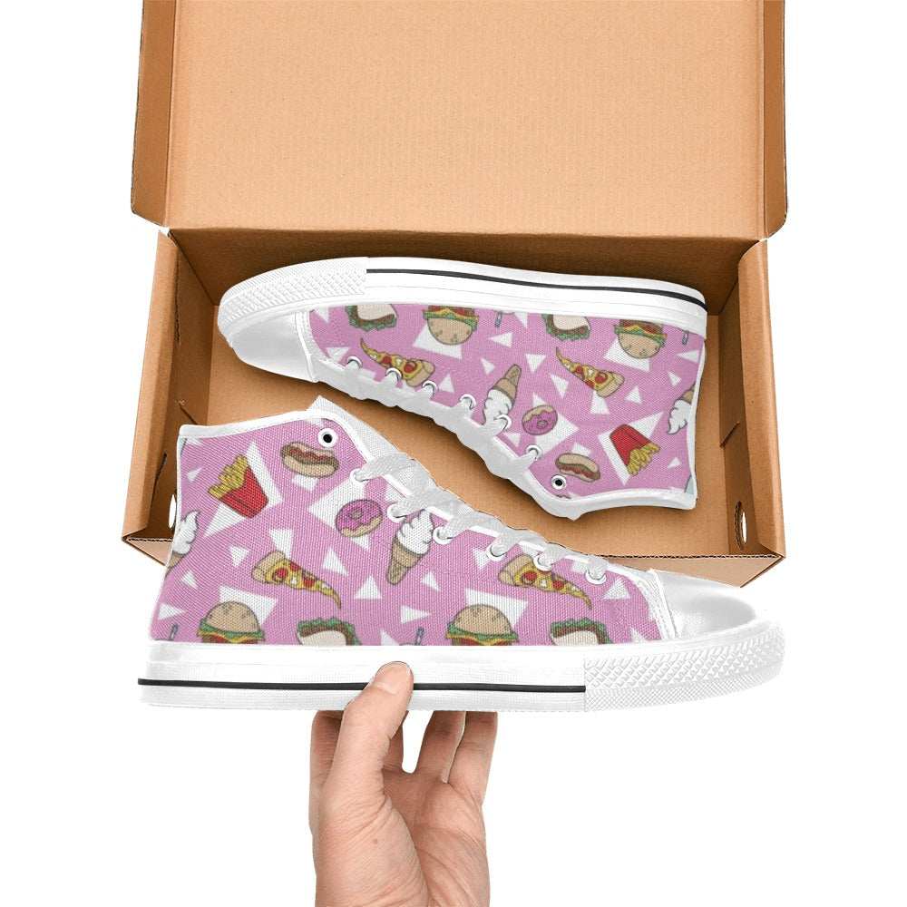 Fast Food - Kids High Top Canvas Shoes Kids High Top Canvas Shoes Food Printed Offshore