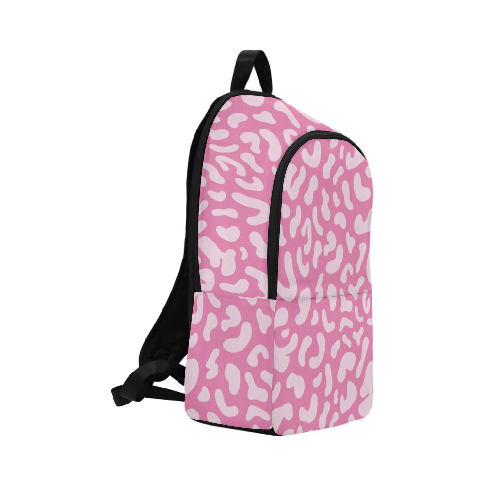 Pink Leopard - Fabric Backpack for Adult Adult Casual Backpack animal Printed Offshore