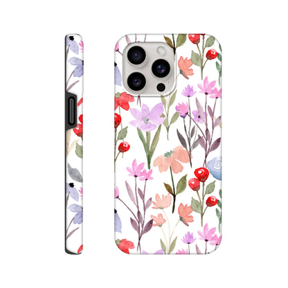 Watercolour Flowers - Phone Tough Case iPhone 15 Pro Max Phone Case Globally Fulfilled Plants