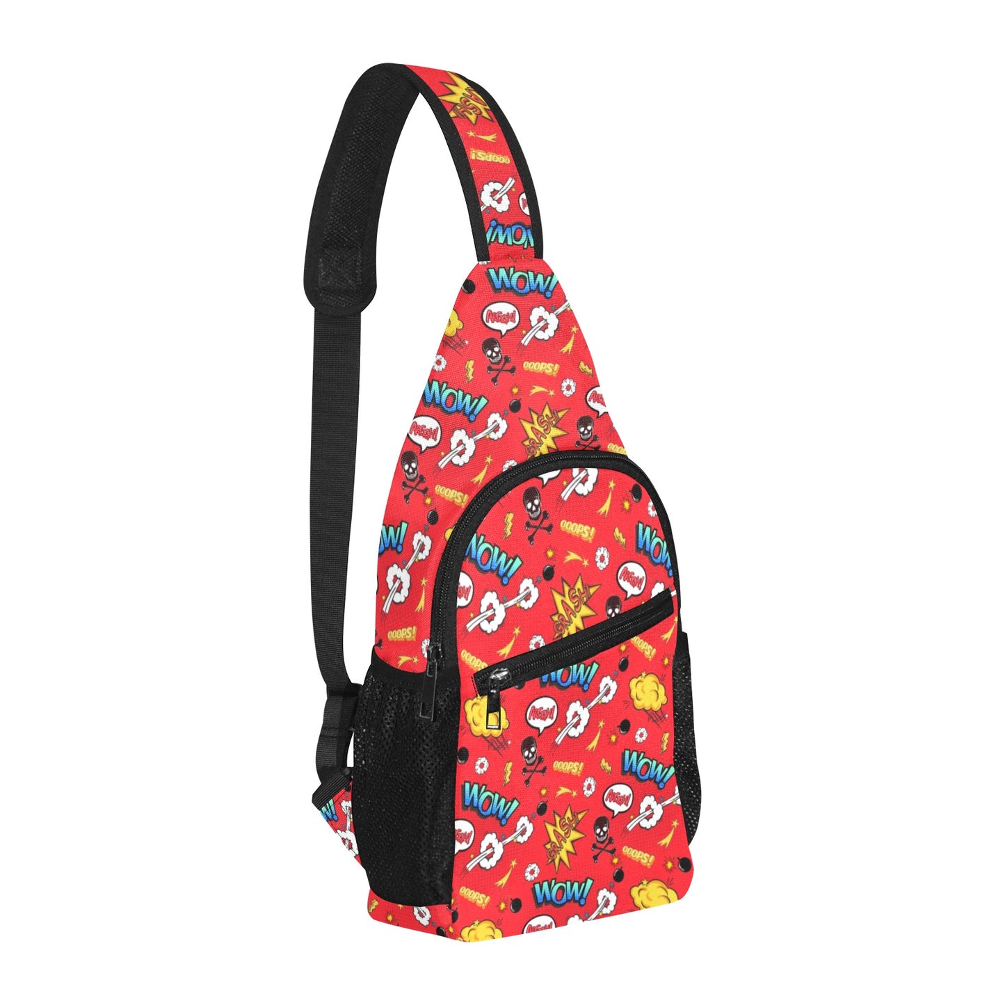 Comic Book Red - Chest Bag With Full Print