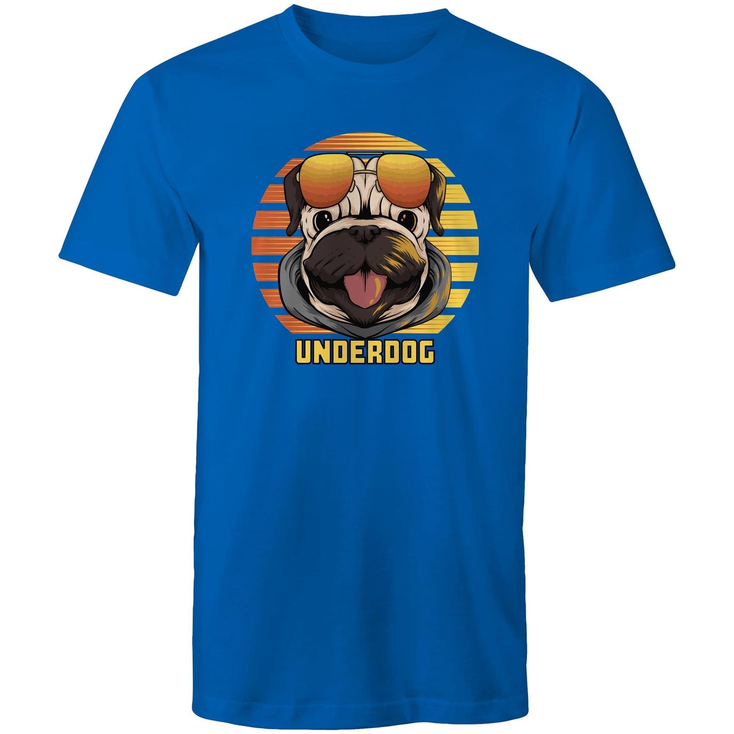 Underdog - Mens T-Shirt Bright Royal Mens T-shirt animal Printed In Australia