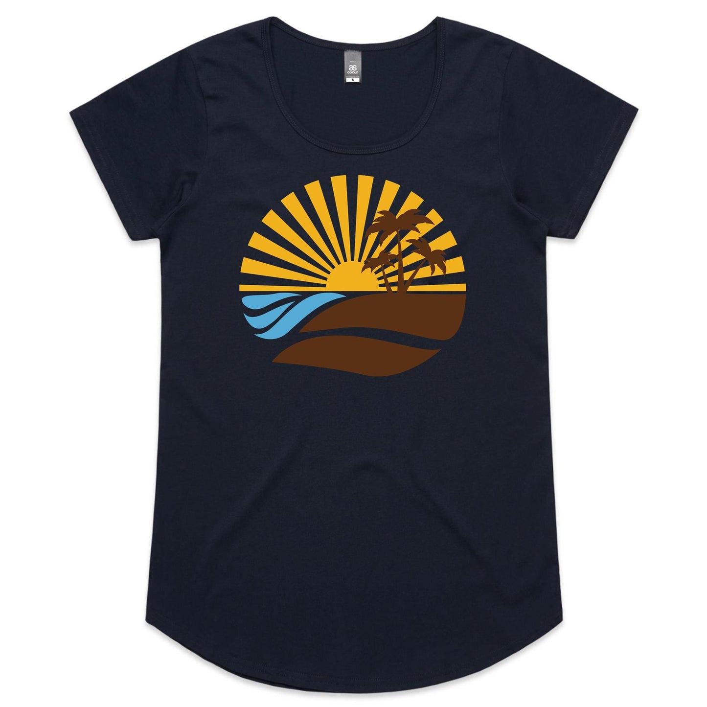 Retro Surf - Womens Scoop Neck T-Shirt