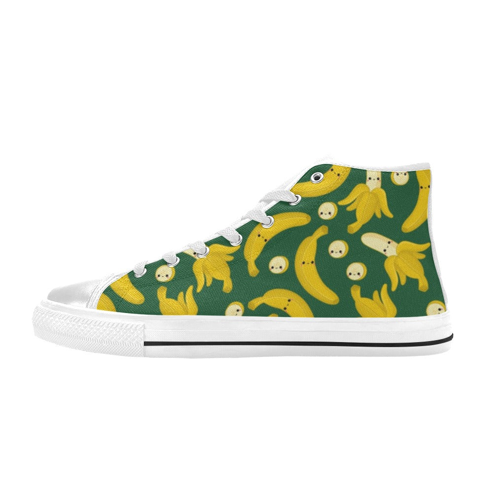 Happy Bananas - Men's High Top Canvas Shoes