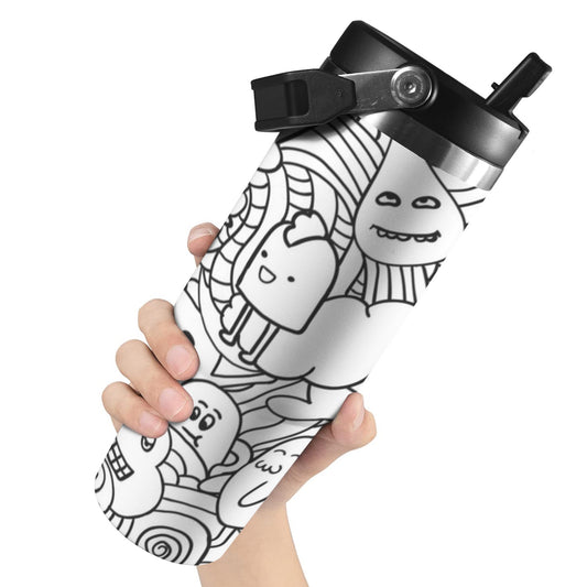 Black And White Creatures - 30oz Tumbler with Top Handle