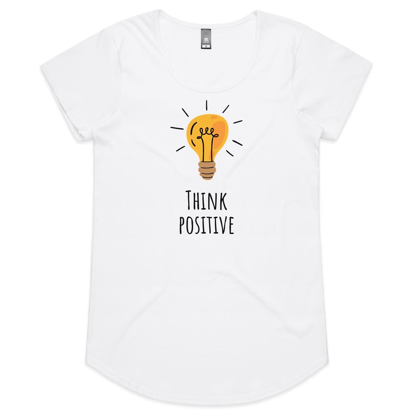 Think Positive - Womens Scoop Neck T-Shirt