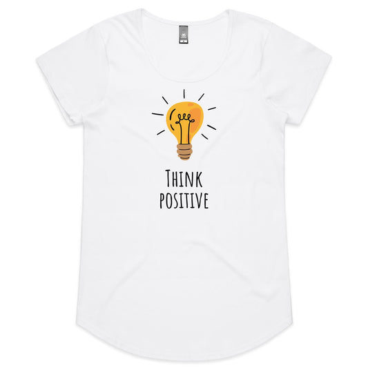 Think Positive - Womens Scoop Neck T-Shirt