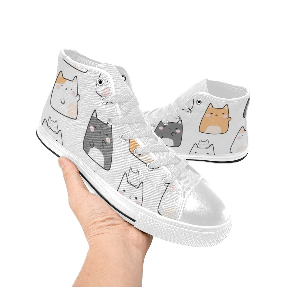 Cats - Women's High Top Canvas Shoes