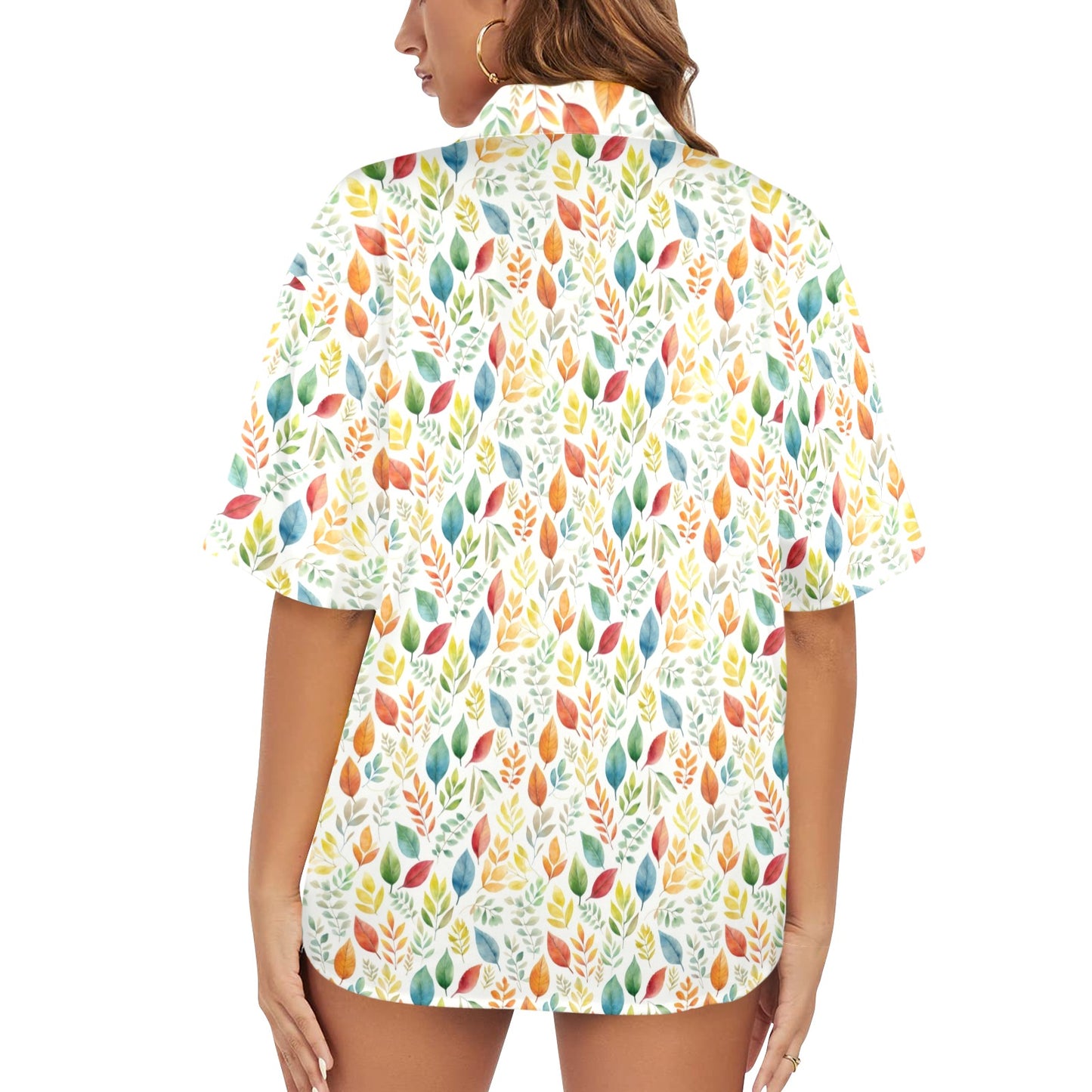 Autumn Leaves - Womens Hawaiian Shirt