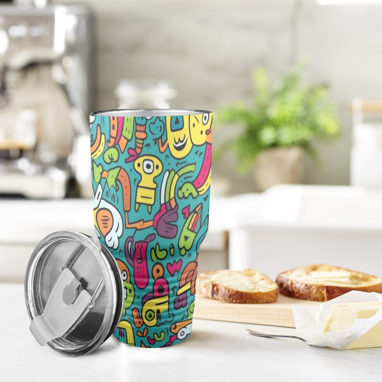 Crazy Characters - 30oz Insulated Stainless Steel Mobile Tumbler